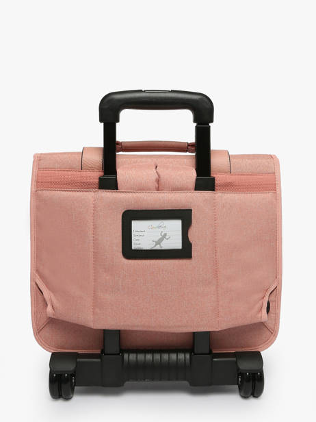 Wheeled Schoolbag 2 Compartments Cameleon Pink vintage color CR38 other view 5