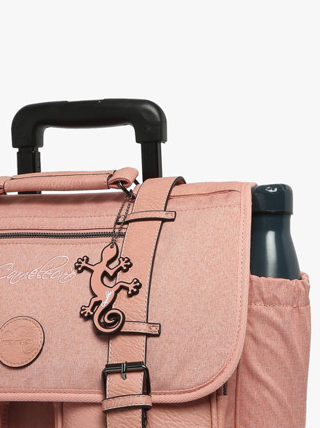 Wheeled Schoolbag 2 Compartments Cameleon Pink vintage color CR38 other view 6