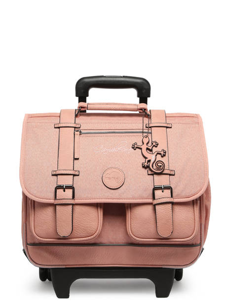 Wheeled Schoolbag 2 Compartments Cameleon Pink vintage color CR38 other view 7