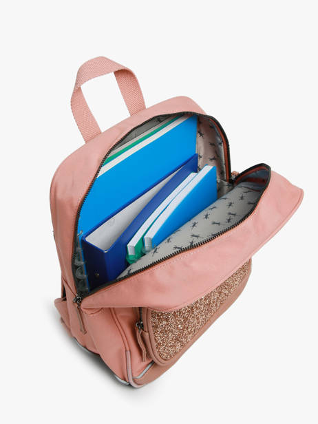 2-compartment Backpack Cameleon Pink vintage fantasy SD33 other view 3