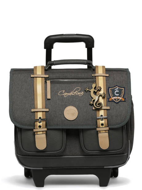 Wheeled Schoolbag For Kids 2 Compartments Cameleon Gray vintage urban CR38 other view 7