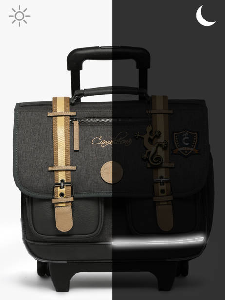 Wheeled Schoolbag For Kids 2 Compartments Cameleon Gray vintage urban CR38 other view 8