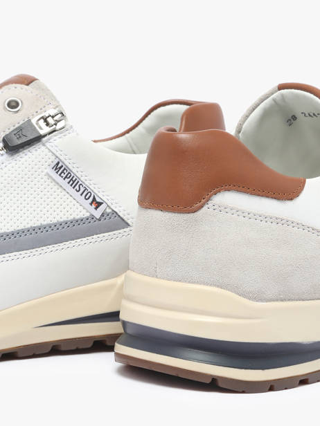 Sneakers Bradley In Leather Mephisto White men P5147074 other view 3