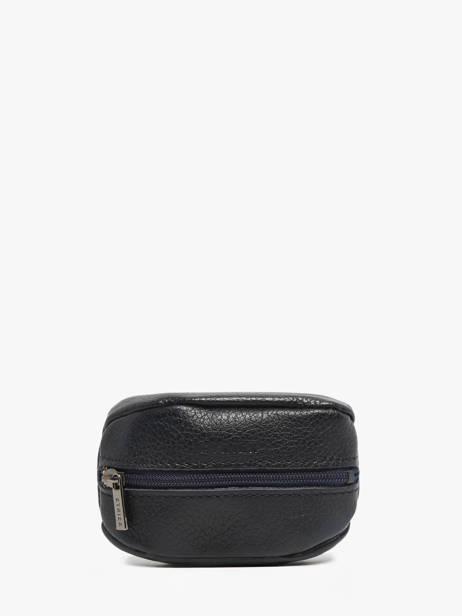 Leather Coin Purse Madras Etrier Blue madras EMAD043