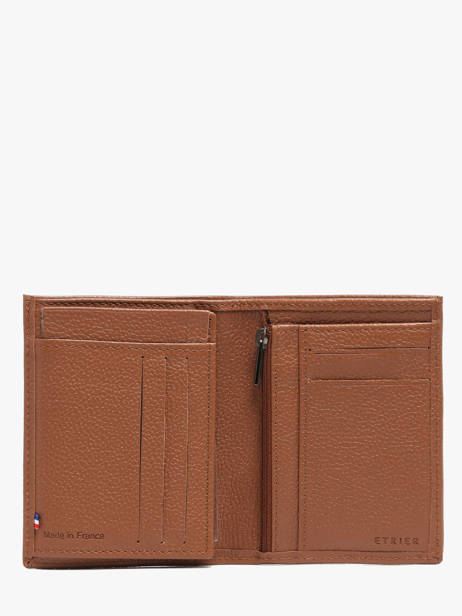 Wallet With Coin Purse Leather Madras Etrier Brown madras EMAD142 other view 1