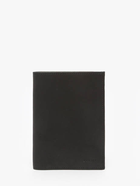 Leather Wallet Oil Etrier Black oil EOIL528