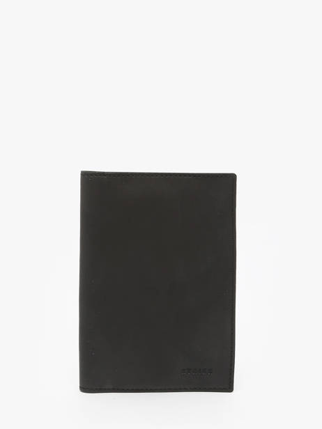 Wallet Oil Leather Etrier Black oil EOIL429