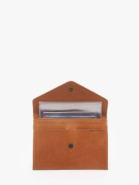 Leather Passport Holder Oil Etrier Brown oil EOIL054 other view 1