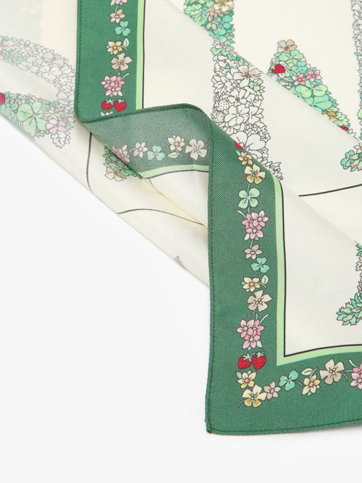 Longchamp Soie gots Foulard Vert