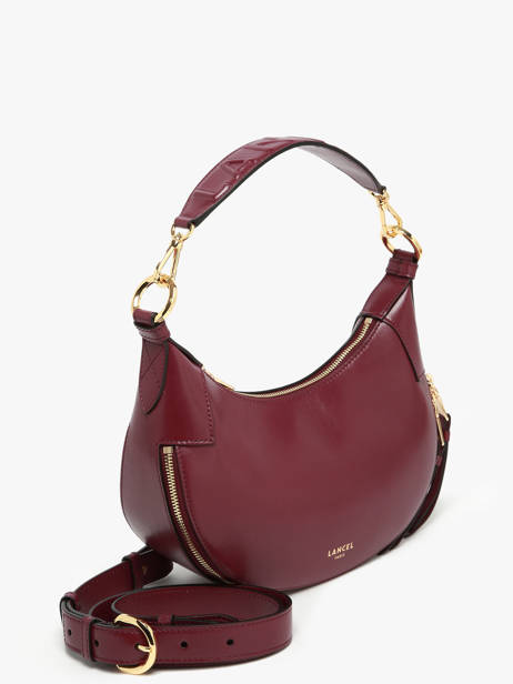 Sac BandouliÃ¨re Origami Cuir Lancel Violet origami A13313 vue secondaire 1
