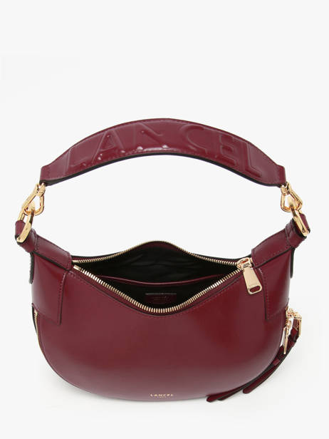 Sac BandouliÃ¨re Origami Cuir Lancel Violet origami A13313 vue secondaire 2