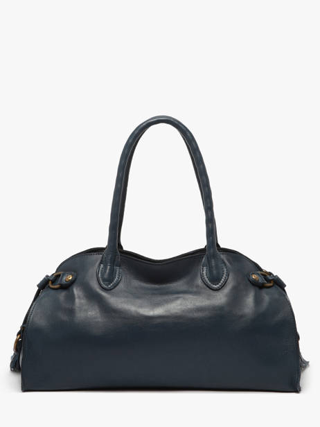 Shoulder Bag Cow Leather Basilic pepper Blue cow BCOW84 other view 3