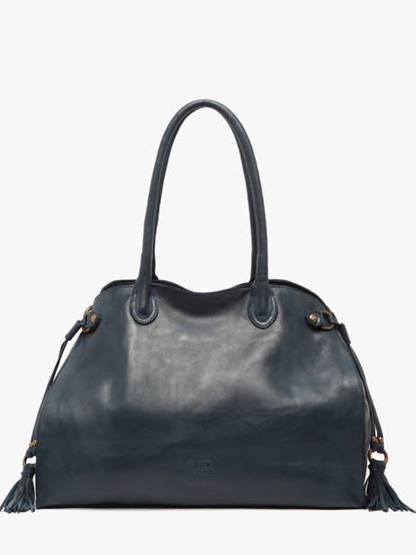 Shoulder Bag Cow Leather Basilic pepper Blue cow BCOW85