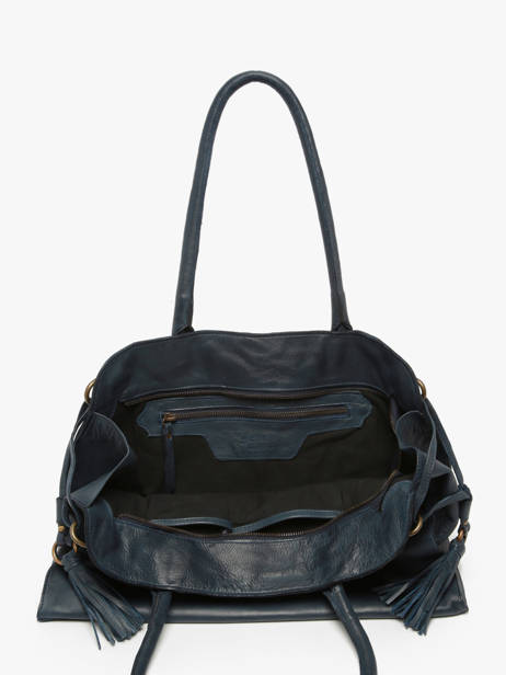 Shoulder Bag Cow Leather Basilic pepper Blue cow BCOW85 other view 2