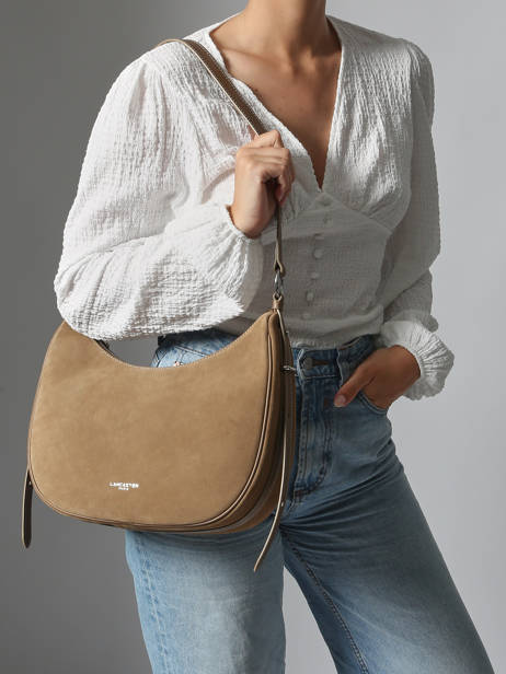 Shoulder Bag Suede Leather Lancaster Beige suede 82 other view 1