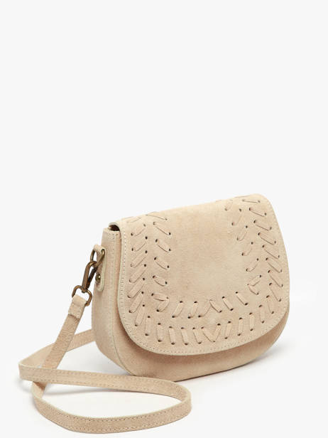 Sac Bandoulière Velvet Cuir Milano Beige velvet VE25062 vue secondaire 1