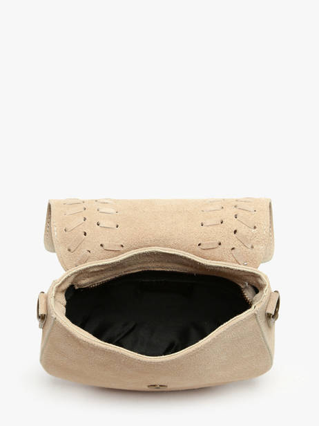 Sac Bandoulière Velvet Cuir Milano Beige velvet VE25062 vue secondaire 2