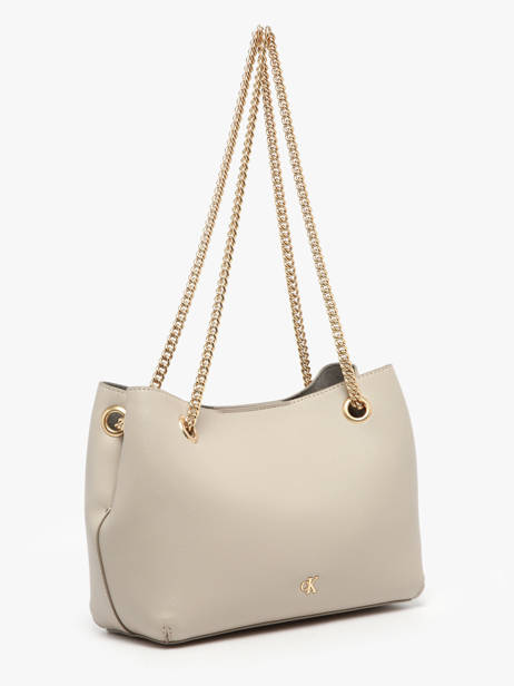 Sac Porté épaule Minimal Mono Polyester Recyclé Calvin klein jeans Beige minimal mono 4F3205G vue secondaire 1