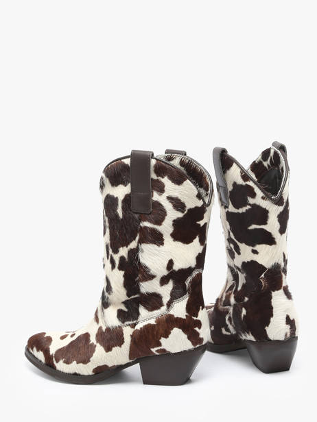 Santiags En Poils De Vache The icona Beige women CISBOMA1 vue secondaire 2