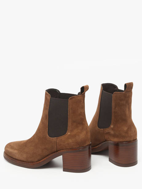 Bottines à Talon En Cuir Alpe Marron women 55311103 vue secondaire 2