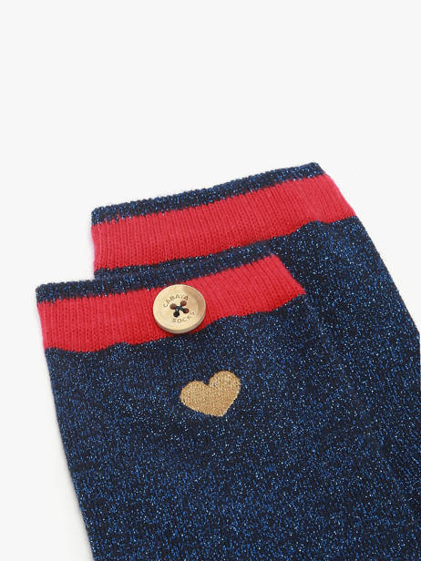 Chaussettes Cabaia Bleu socks women SEK vue secondaire 1