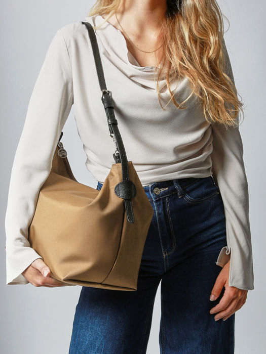 Longchamp Besace longchamp toile Besaces Beige