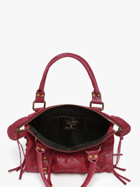 Sac Porté Main Spazzolato Cuir Milano Rouge spazzolato SP24093 vue secondaire 3