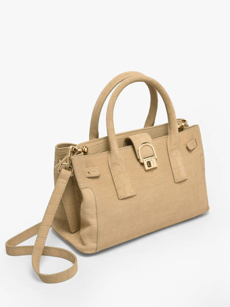 Sac Porté Main S Equestre Croco Cuir Etrier Beige equestre croco EEQC142S vue secondaire 2