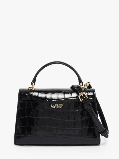 Sac Bandoulière Small Farrah Croco Cuir Lauren ralph lauren Noir farrah 31974462 vue secondaire 4