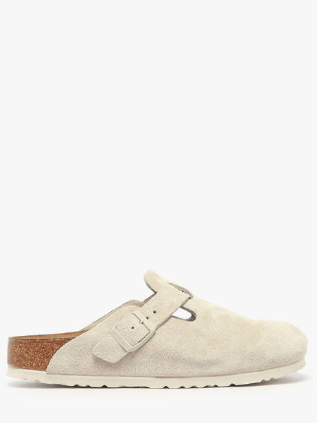Mules Boston En Cuir Birkenstock Blanc women 1031662