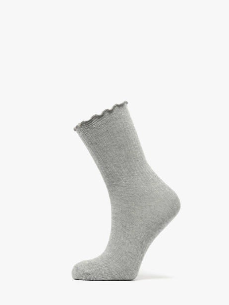 Chaussettes Pieces Gris socks women 17149458