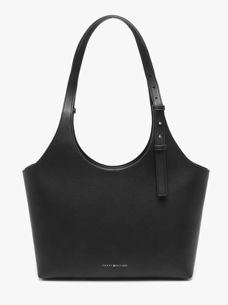 Sac Porté épaule Th Logo Polyester Tommy hilfiger Noir th logo AW18232