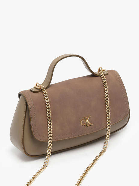 Sac Bandoulière Sueded Hardware Polyester Calvin klein jeans Beige sueded hardware 4F3408G vue secondaire 1