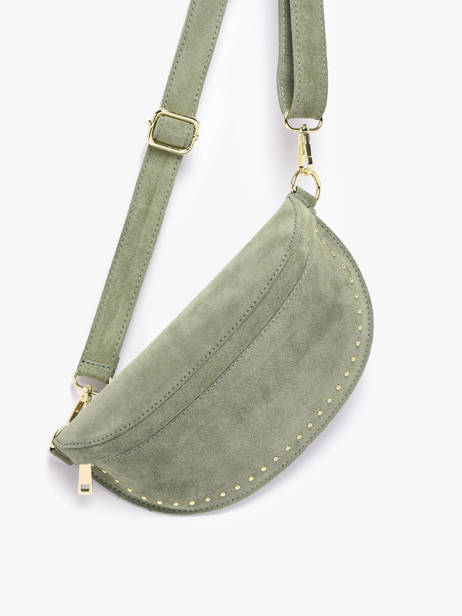 Sac Banane Cuir Milano Vert velvet VE25111 vue secondaire 2