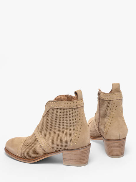 Bottines à Talon En Cuir Alpe Beige women 54311108 vue secondaire 2
