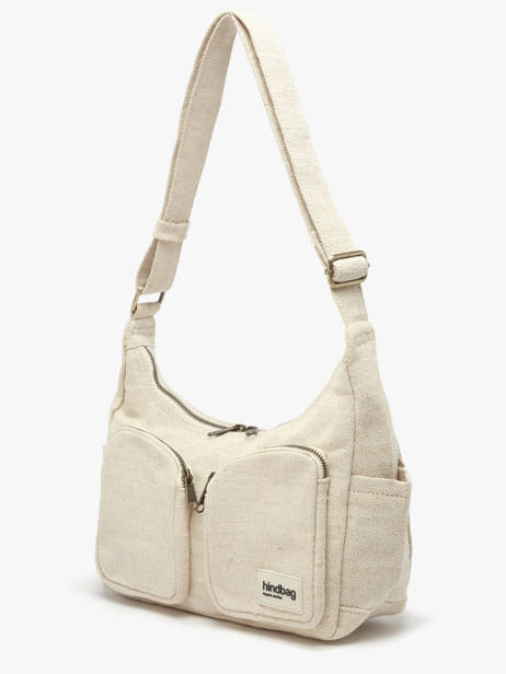Sac Bandoulière Jute Coton Hindbag Beige jute JU vue secondaire 2
