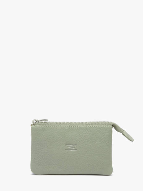 Porte-monnaie Caviar Cuir Crinkles Vert caviar 14538