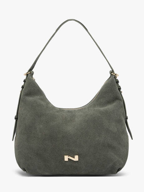 Sac Porté épaule Carrie En Cuir Daim Nathan baume Vert vogue 1