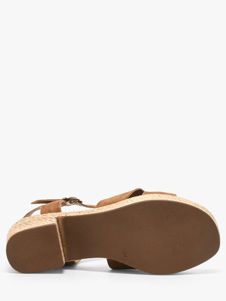 Sandales à Talon En Cuir Aliwell Marron women A123066 vue secondaire 4