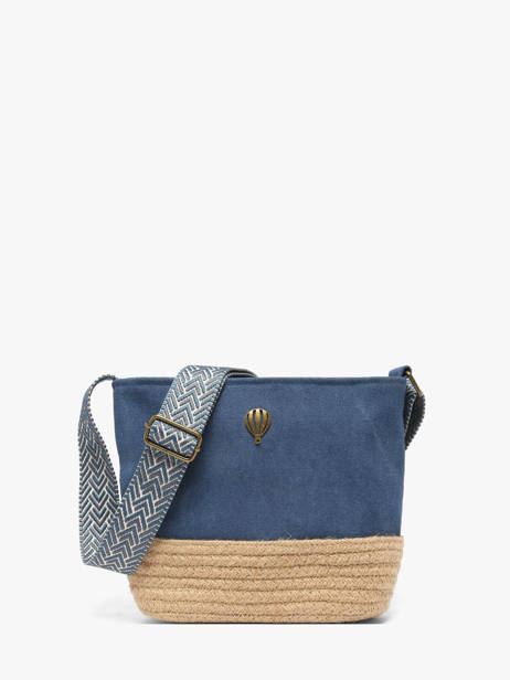 Sac Bandoulière City Coton Le voyage en panier Bleu city PM962