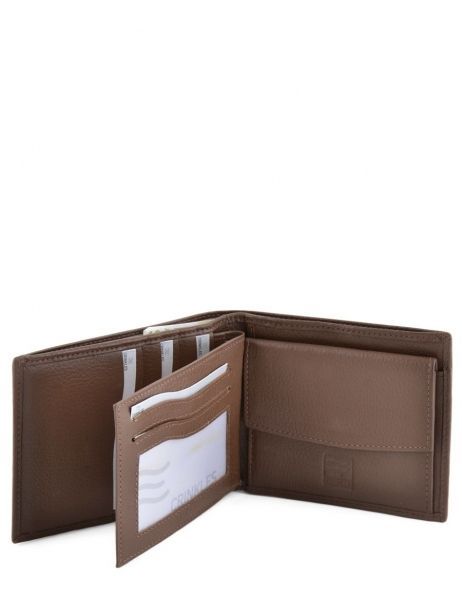 Wallet Leather Crinkles Brown caviar 14023 other view 3