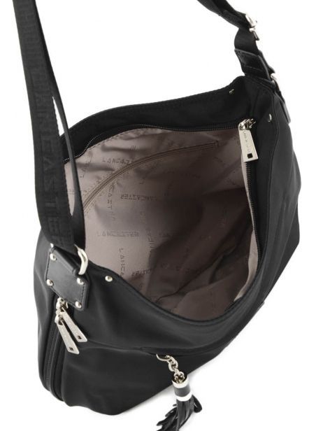 Sac BandouliÃ¨re Basic Pompom Lancaster Noir basic pompom 38 vue secondaire 4