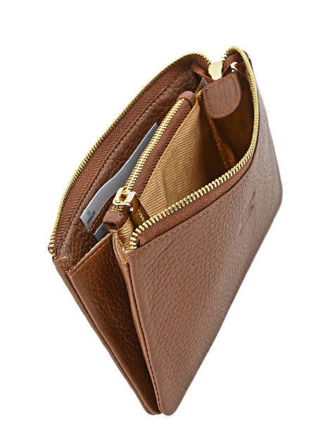Leather Caviar Wallet Crinkles Brown caviar 14196 other view 1