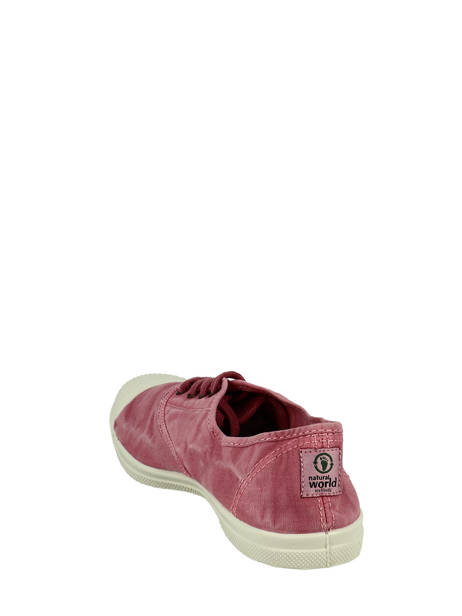Low-top Sneakers Natural world Pink women 102E other view 2