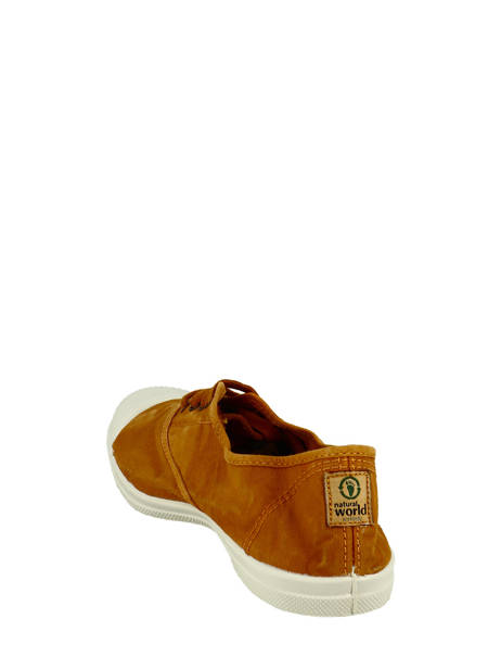Low-top Sneakers Natural world Brown women 102E other view 2