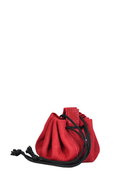 Leather Coin Purse Etincelle Nubuck Etrier Red etincelle nubuck EETN655 other view 2