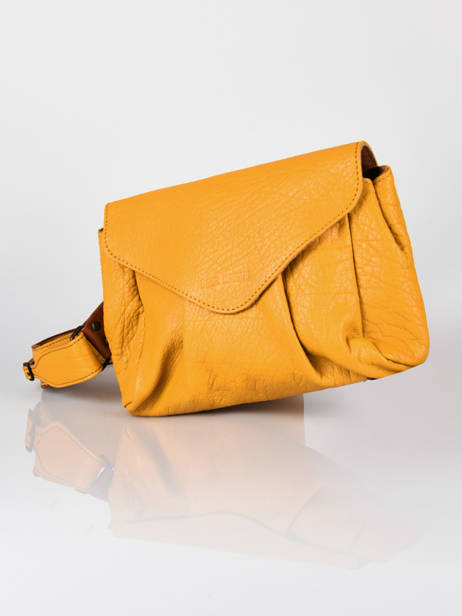 Small Leather Suzon Crossbody Bag Paul marius Yellow vintage M other view 2