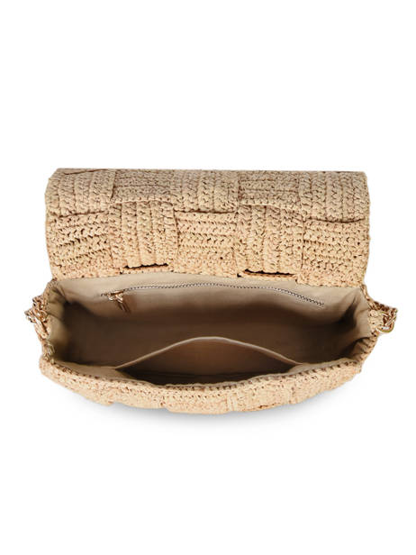 Sac BandouliÃ¨re Moon Damier Raphia Vanessa bruno Beige moon raphia 68V40533 vue secondaire 3