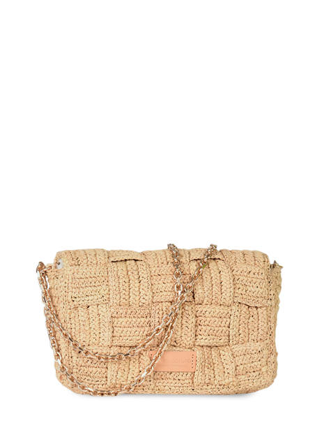 Sac BandouliÃ¨re Moon Damier Raphia Vanessa bruno Beige moon raphia 68V40533 vue secondaire 4