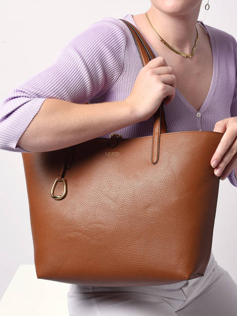 Cabas RÃ©versible Merrimack Lauren ralph lauren Marron merrimack 31795329 vue secondaire 2